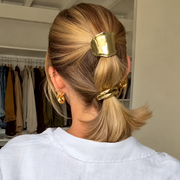 Sculptural Metal Ponytail Cuff – French-Inspired Hair Clasp for Low Ponytails & Polished Styles