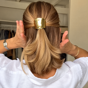 Sculptural Metal Ponytail Cuff – French-Inspired Hair Clasp for Low Ponytails & Polished Styles